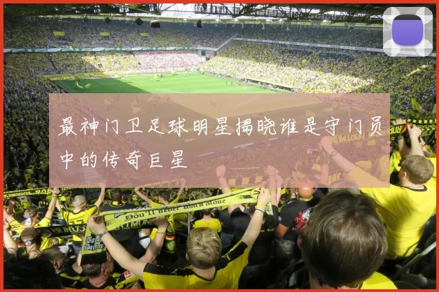 最神门卫足球明星揭晓谁是守门员中的传奇巨星